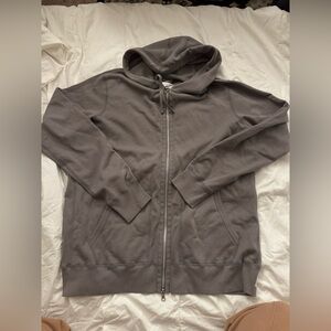 Reigning Champ Gray Zip-Up Hoodie